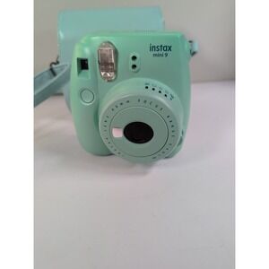 Fujifilm Instax Mini 9 - ICE Blue Instant Film Camera with case. Tested